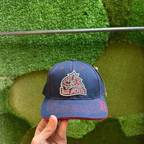 Vintage NHL NWT Columbus Blue  Jackets Logo Hat - Picture 1 of 6